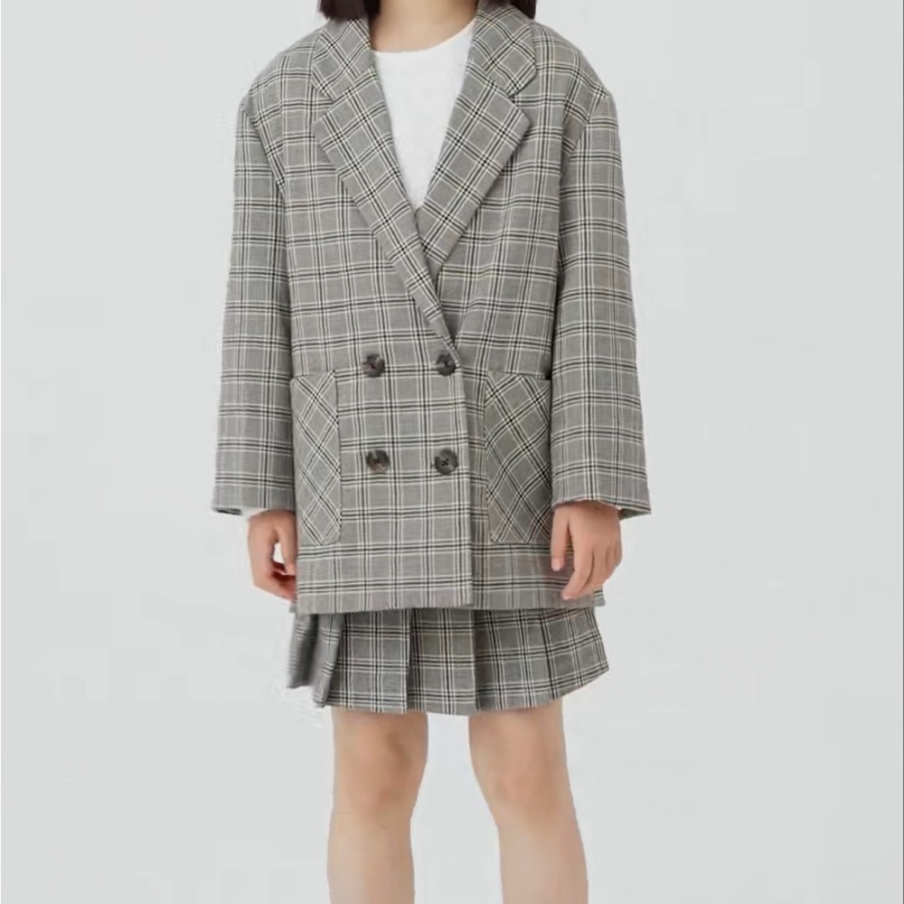Brand new Zara big girl plaid blazer sz 14